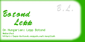 botond lepp business card